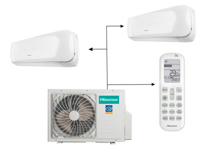 Мульти сплит система Hisense AS-10UW4RXVQH00AG+AS-13UW4RXVQH01G/AMW3-18U4RJC LP