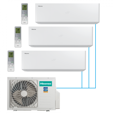 Мульти сплит система Hisense AS-10UW4RXVQH00AGх3/AMW3-24U4RJC